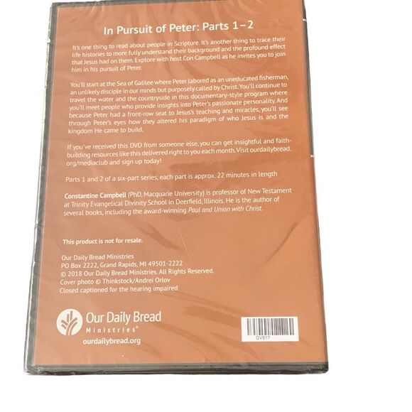 NEW DVD Our Daily Bread Media Club Pursuit of Peter Parts 1-2 April 2018 - Picture 4 of 5